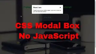 Popup OR Modal Windows without JavaScript || Pure HTML & CSS