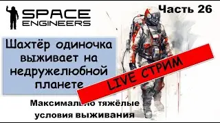 #26 Одинокий шахтёр-профи пытается выжить на недружелюбной планете. Свалка Scrapyard Space Engineers