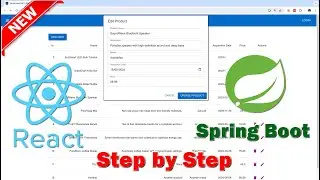 CRUD Application with React UI and Spring Boot API - Step the Step Tutorial