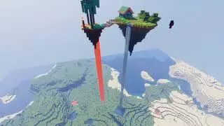 Minecraft:- Sky Block Island Building Time-lapse.#minecraft