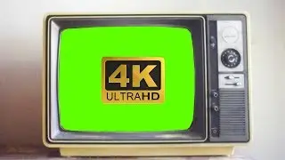 Retro Vintage TV - Green Screen Template  Free 4K