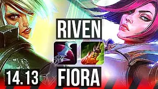 RIVEN vs FIORA (TOP) | Rank 2 Riven, 69% winrate, 6/1/6, Rank 25 | NA Challenger | 14.13