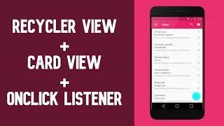 Recyclerview + OnClickListener + CardView in Android Studio (w/Source Code)