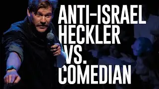 Comedian wins over extremely HOSTILE heckler | Shahak Shapira