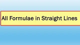 Straight Lines All Formulae List | Formula of Straight Lines Chapter