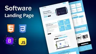 Build a Fully Responsive Software Landing Page | HTML, CSS, JavaScript