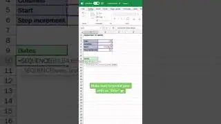 SEQUENCE function for dates in Excel 📅