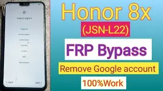 Honor 8X Frp bypass||JSN-L22 Google account bypass 2023 100%Done