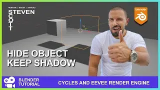 Blender Tutorial: Hide Object from Render but keep shadow Cycles and Eevee