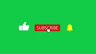 YouTube like subscribe bell icon buttons | Green screen