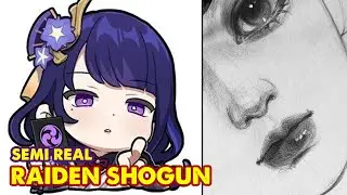 How to draw Raiden Shogun - Genshin Impact | Pencil Tutorial