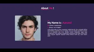 How to Make About Section Using HTML,CSS