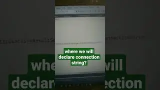 Database connection string defined? #dotnetprogramming #codewithnd #code #csharp