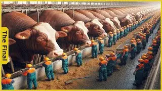 Largest Livestock Farm in The World - Brazilian Way of Raising Giant Cows | Inside The Food Factory