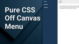 How to create a pure CSS sidebar menu