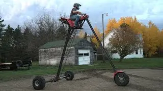 Riding my 12ft Tall 3-Wheeler for the First Time