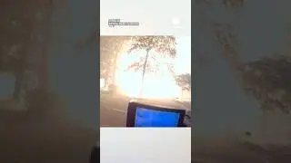 Terrifying Footage: House Explodes in Wildfire, News Reporters Run