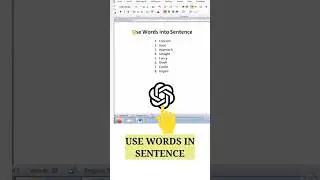 Use words in sentence using ChatGPT | 