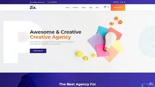 Creative Agency Landing Page Demo Preview | Zix Multipurpose WordPress Theme | Digital Agency