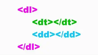 dl dt and dd tags in HTML