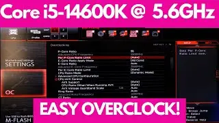 How to overclock Intel's awesome Corei5-14600K to 5.6GHz!