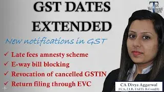 GST New notification| Late fee amnesty scheme, e-way blocking, revocation dates extended| Clear Tax