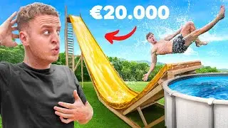 Wij Bouwen De Meest Extreme Glijbaan in €20.000 Waterpark!