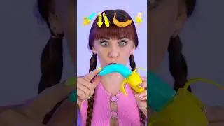 ASMR Emoji Bananas Gummy, Ice Cream #shorts