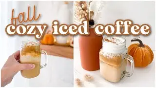 EASY ICED COFFEE RECIPE! + sweet cream perfect for Fall