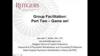 Group Facilitation Part 2: Game on!