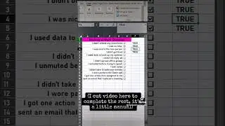 Excel tip checkbox function