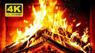 🔥 Cozy Fireplace 4K (12 HOURS). Fireplace with Crackling Fire Sounds. Fireplace Burning 4K