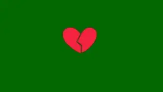 STIKERS BROKEN HEART GREEN SCREEN