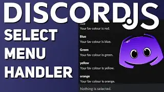 [NEW] How To Make A SELECT MENU HANDLER for a Discord Bot || Discord.JS v13 2022