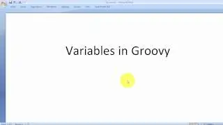 Variables in Groovy