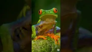 FROG - Caribbean - Rainforest - Wildlife - 8K (60FPS) ULTRA HD 