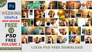 New 12x36 Wedding Couple Psd Free Download.(Floral Vol.3)