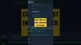 🤔CORRECT WAY TO COPY LIST IN PYTHON!🤯 #shorts #python #pythonshorts  #pythonprogramming