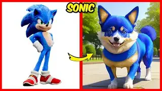 Sonic the Hedgehog 3 😱 as Dogs 🔥 Sonic 3 Characters If Were Dogs