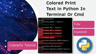 How to print colored text in python (colorma Tutorial )