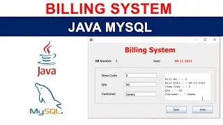 Billing System using Java Mysql