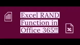 How to Use Excel RAND Function in Office 365? Geek Excel