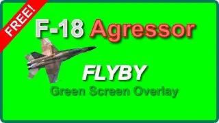 ✅ Green Screen JET Video F18 Flyby with SOUND 1080P Chroma Key Overlay Effects VFX FREE Footage!!!