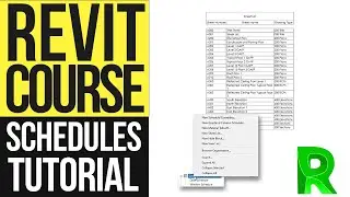 Schedules in Revit Tutorial and Overview | Advanced Revit Course 10