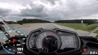 Kawasaki Ninja 650 - 0-200km/h ACCELERATION - GPS data