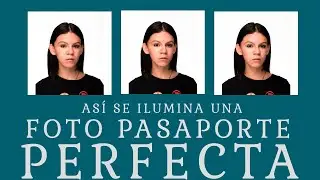 👩 Como iluminar una fotografía pasaporte, así ilumino utilizando dos luces y rebotador curvo
