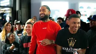 Nipsey Hussle 'Last Time That I Checced' Music Video premiere at The Marathon Clothing Store