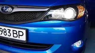 Subaru impreza LED в дальний и туманки