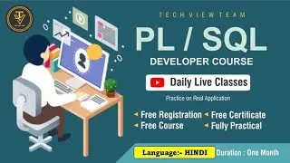 PL/SQL Developer Course | Free Certified Course | TechView Team