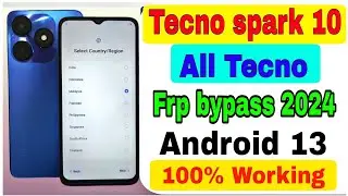 Tecno spark 10 frp bypass 2024 | Tecno mobile Android 13 frp bypass